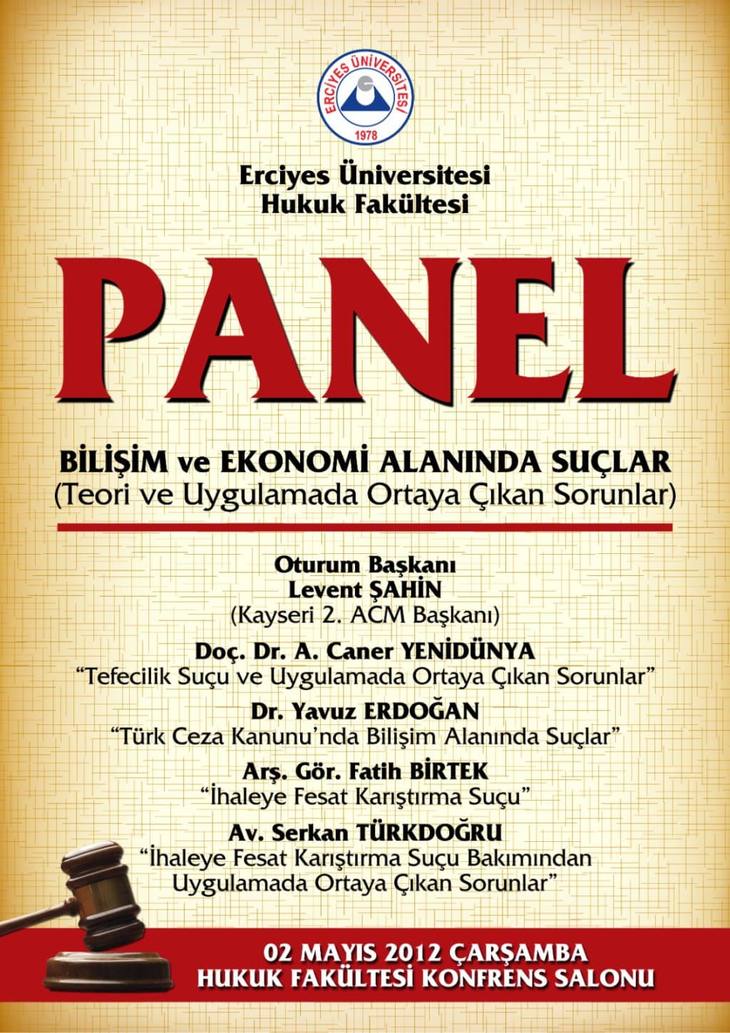 Erciyes Üniversitesi Bilişim hukuku afişi
