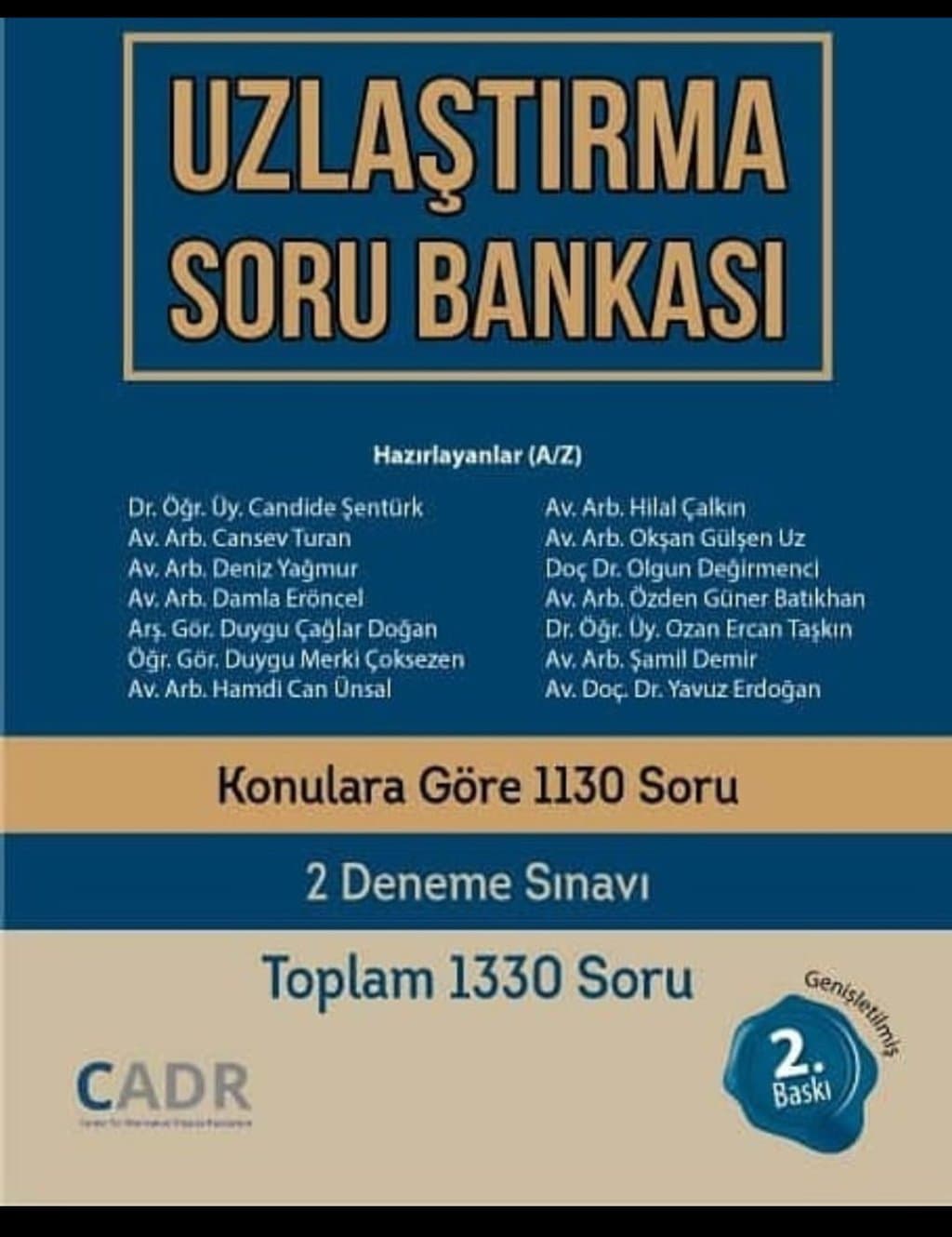 UZLAŞTIRMA SORU BANKASI 2. BASKI kapağı